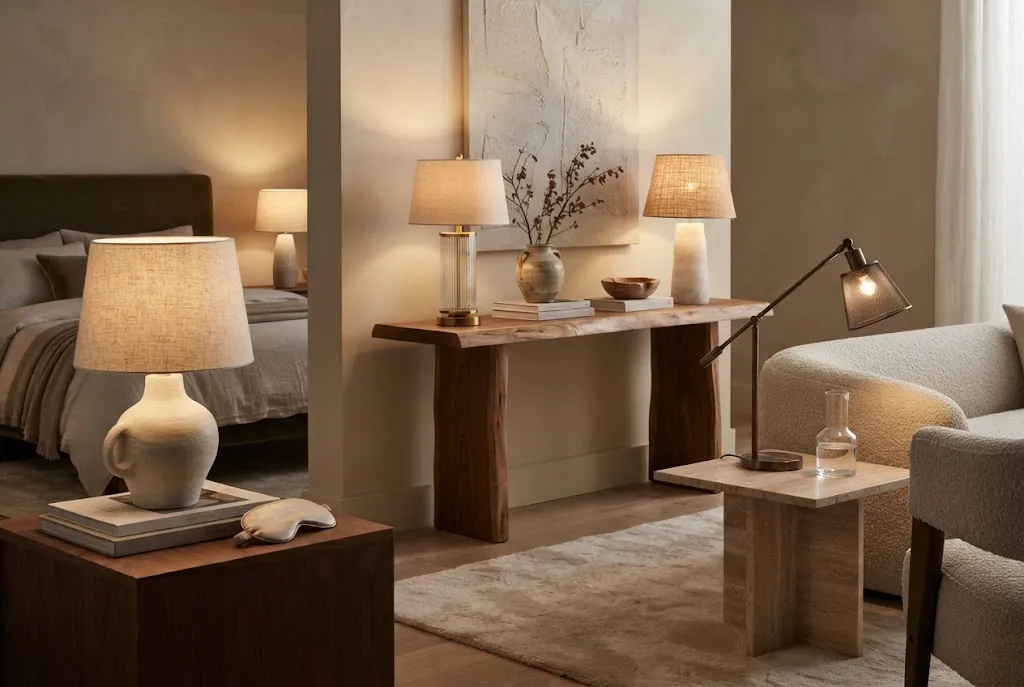 Ceramic table lamps for modern living room interiors